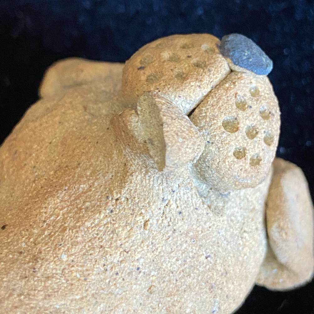🩵 Adorable Handmade Clay Sand Textured Dog Puppy Figurine Sculpture - Picture 10 of 11